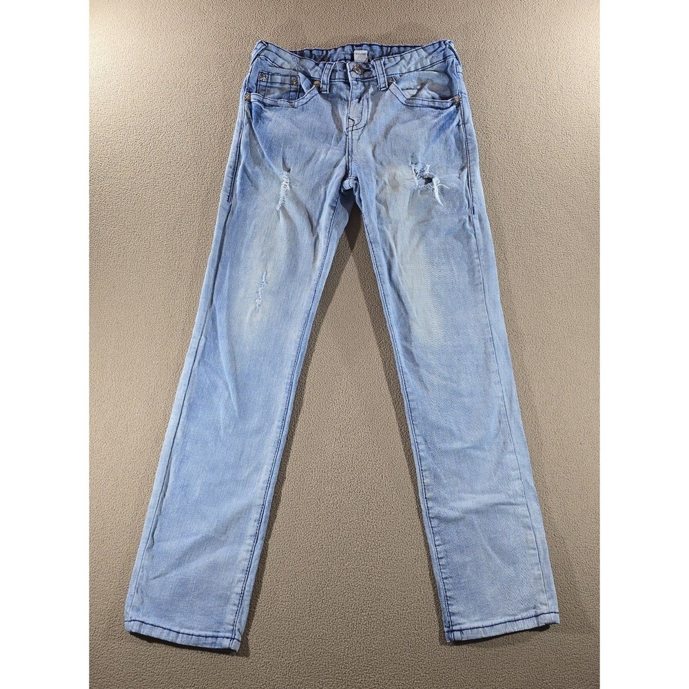 Distressed Y2K True Religion Juniors Size 16 Relaxed Slim‎ GENO Jeans